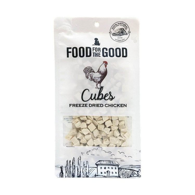 Food For The Good Freeze-Dried & Air Dried Treats FD Chicken Cubes 80g