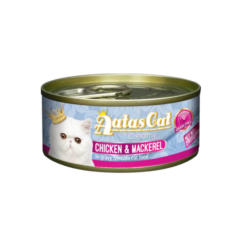 Aatas Cat Creamy Chicken Wet Cat Food in Gravy 80g Chicken & Mackerel
