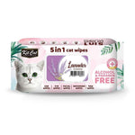 Kit Cat 5-in-1 Grooming Wipes 80 Sheets Lavender