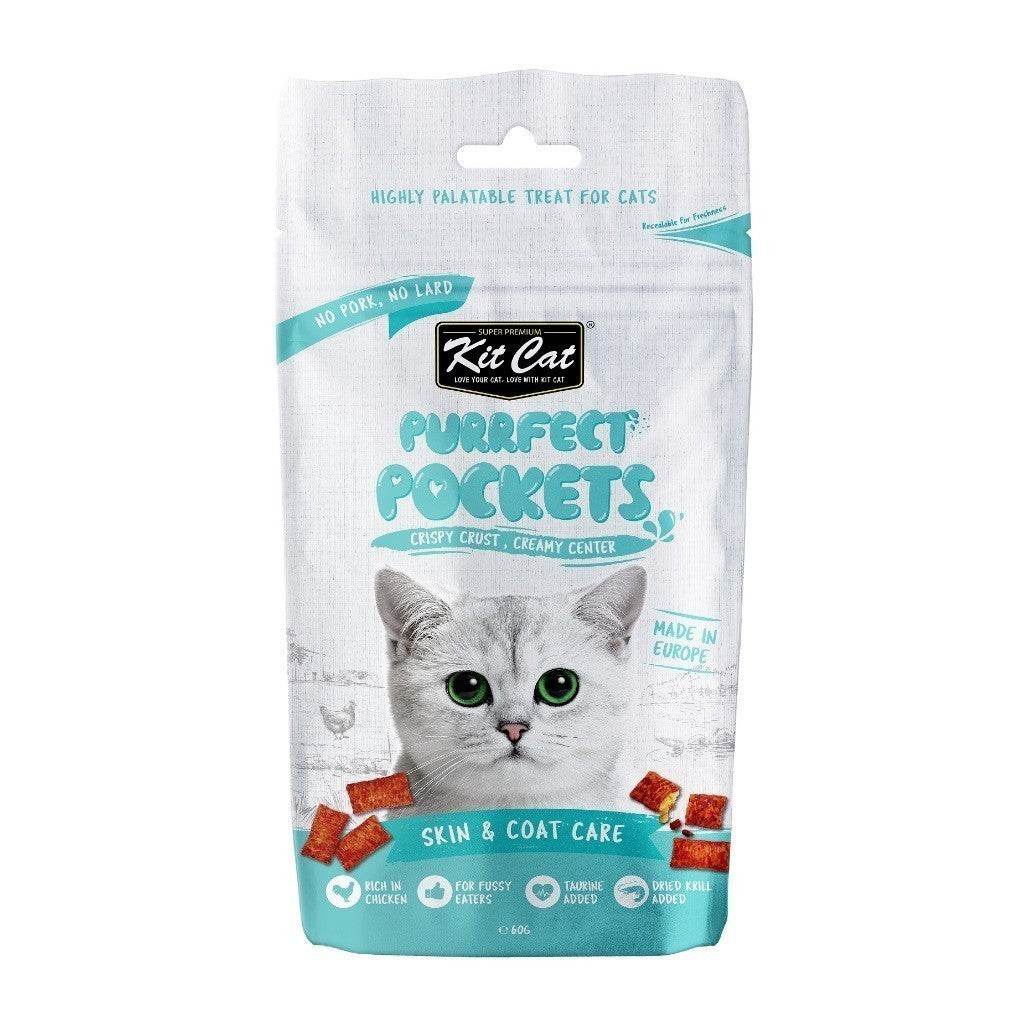 60g Kit Cat Purrfect Pocket Treats Skin and Coat Care