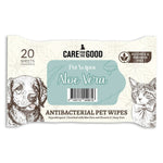 Care for the Good Pet Wipes 20/100 Sheets - Alcohol-Free, Paraben-Free, Antibacterial Aloe Vera 20s