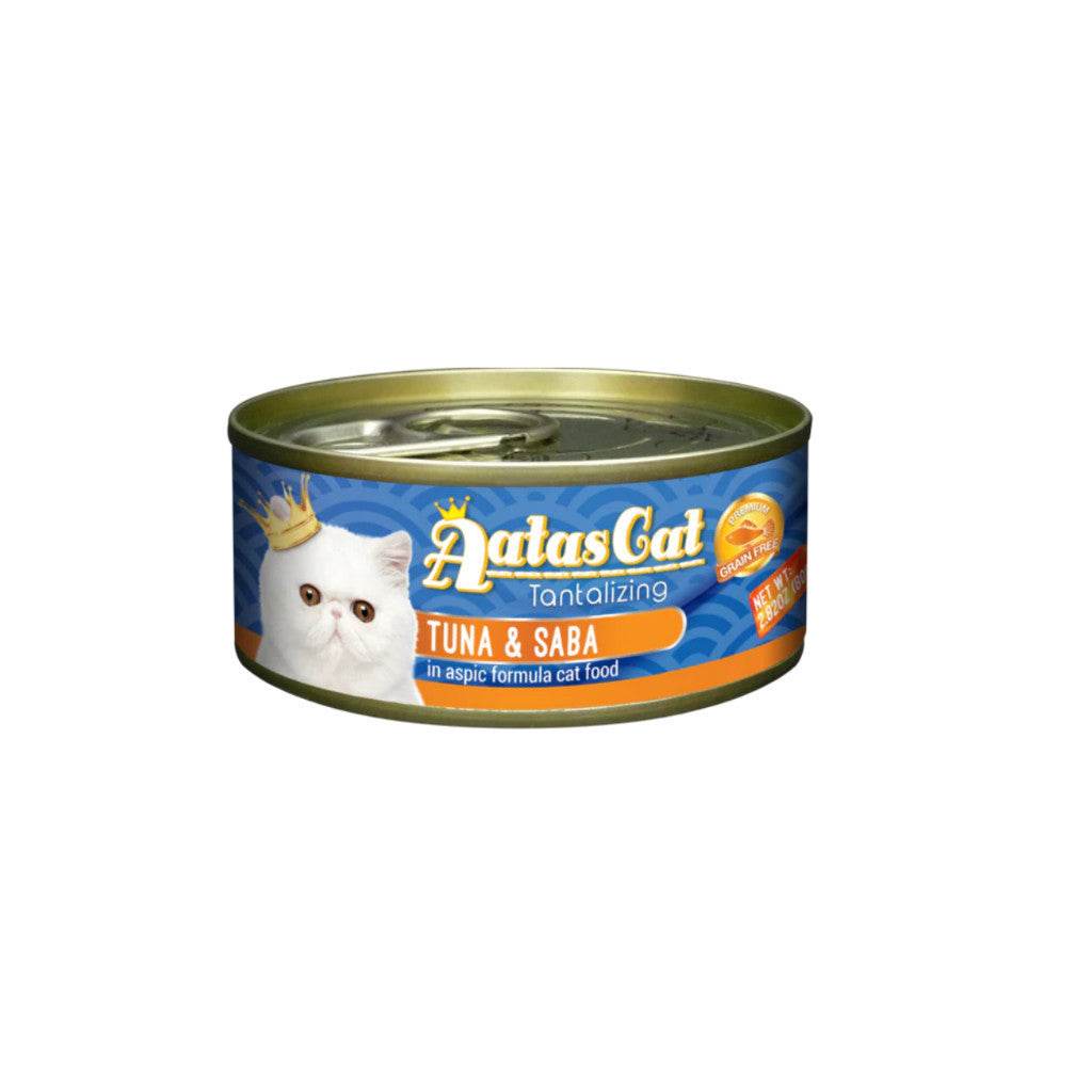80g Bundle of 24 Aatas Cat Tantalizing Tuna Can Tuna & Saba