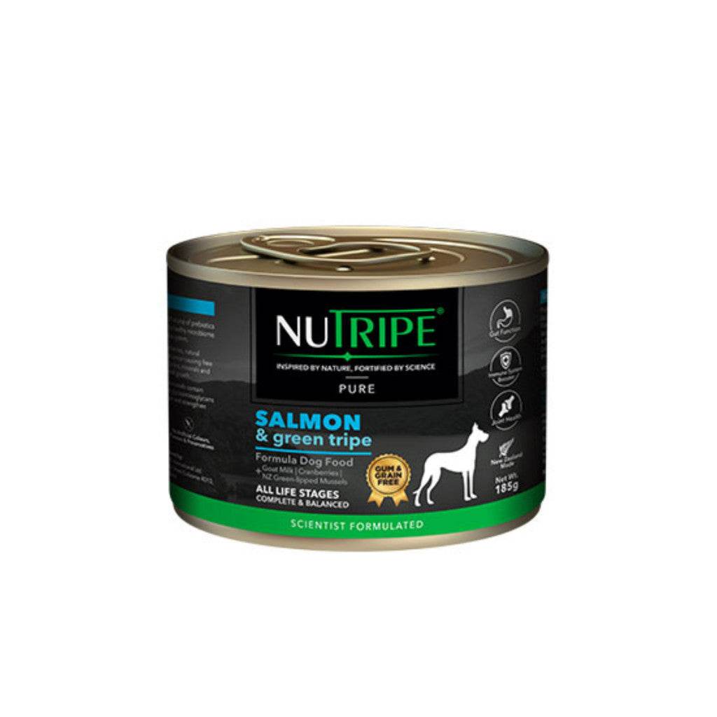 Nutripe Pure Dog Wet Food 95g/185g Salmon & Green Tripe