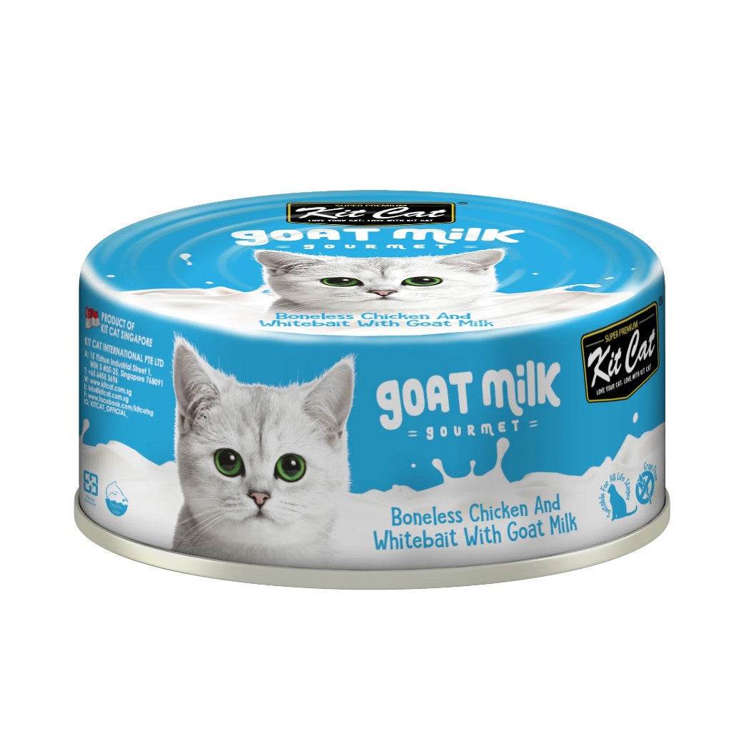 70g Kit Cat Goat Milk Gourmet Wet Food Chicken & Whitebait