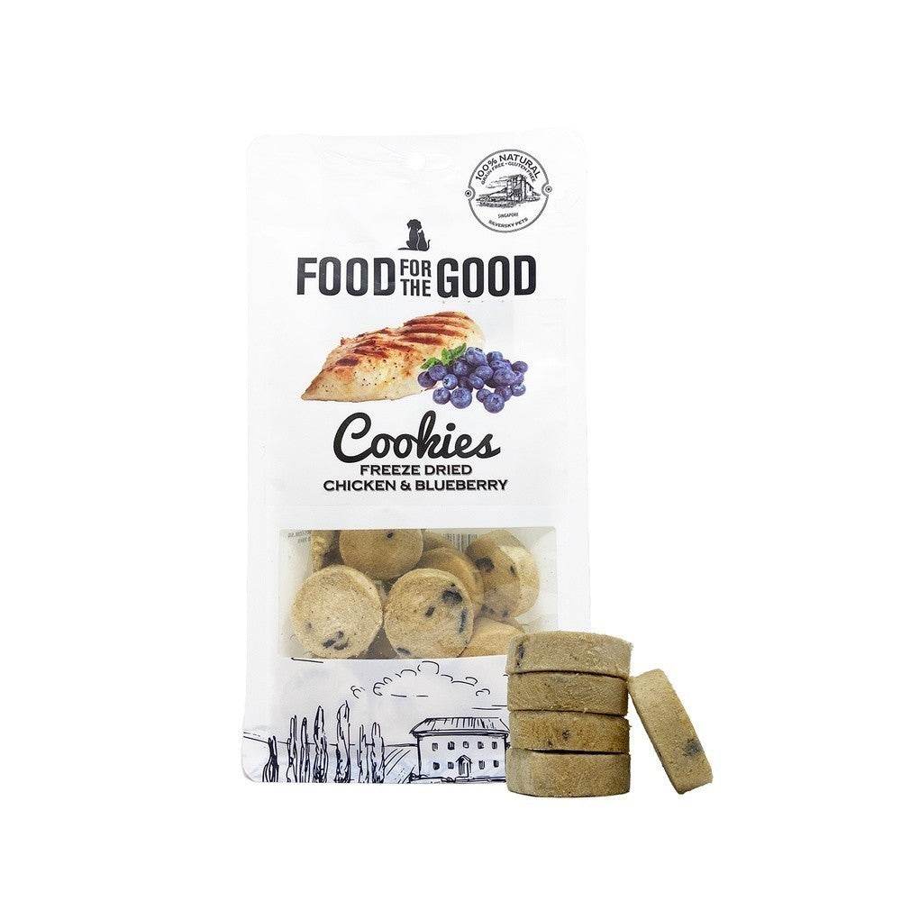 Food For The Good Freeze-Dried & Air Dried Treats Freeze Dried Chicken Blueberry Cookies