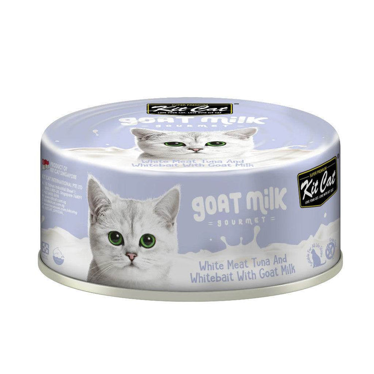 70g Kit Cat Goat Milk Gourmet Wet Food Tuna & Whitebait