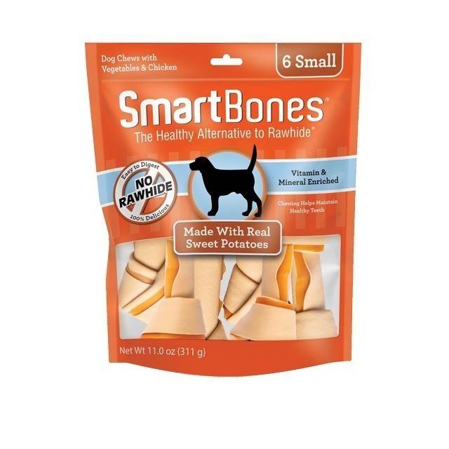 Smartbones Classic Bone Chews Sweet Potato - Small 6pcs