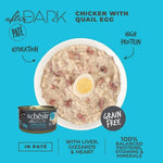Schesir After Dark Wet Cat Food 80g Pate Chicken QEgg