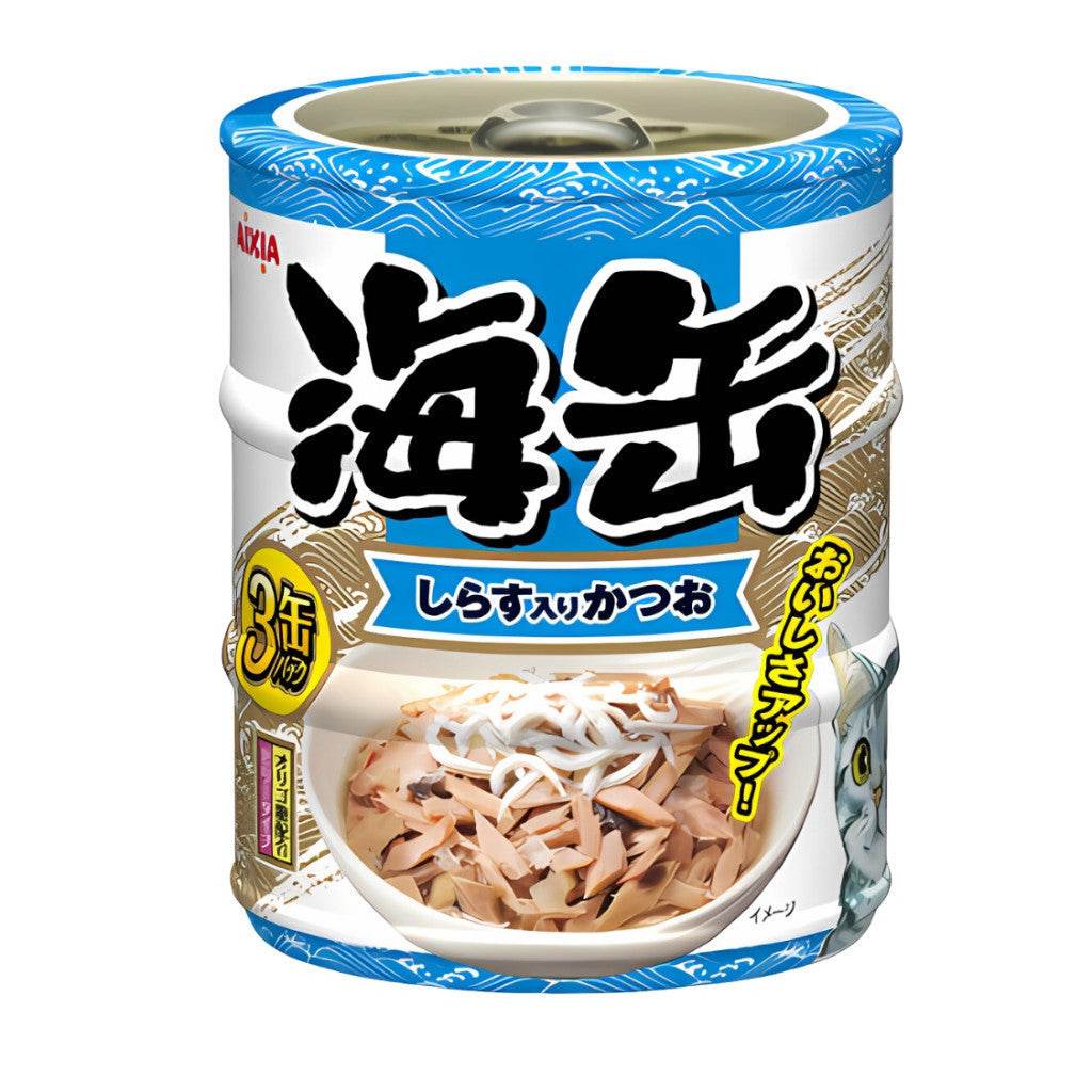 60gx3 Aixia Umi Can Mini Canned Cat Food UM32 Whitebait x3