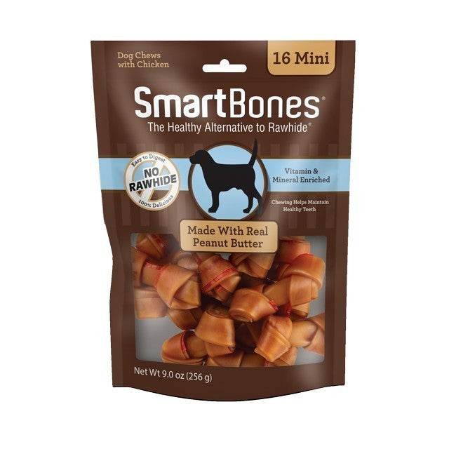 Smartbones Classic Bone Chews PButter-Mini 16pcs