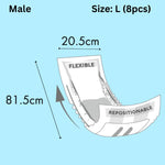 Altimate Pet Antibacterial Disposable Male Wraps Male Large 8pcs