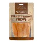 Afreschi Natural Turkey Tendon Dog Chews – Long-Lasting Dental Treats for Dogs Sliced Turkey Stripe