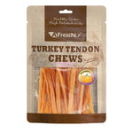 Afreschi Natural Turkey Tendon Dog Chews – Long-Lasting Dental Treats for Dogs Soft Strip Pumpkin