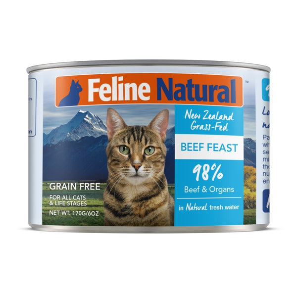 [Bundle of 12] Feline Natural Cat Canned Food 170g - Grain-Free, Rich In Protein