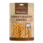 Afreschi Natural Turkey Tendon Dog Chews – Rawhide-Free Treats Braided Stick