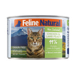 [Bundle of 12] Feline Natural Cat Canned Food 170g - Grain-Free, Rich In Protein Chicken & Lamb