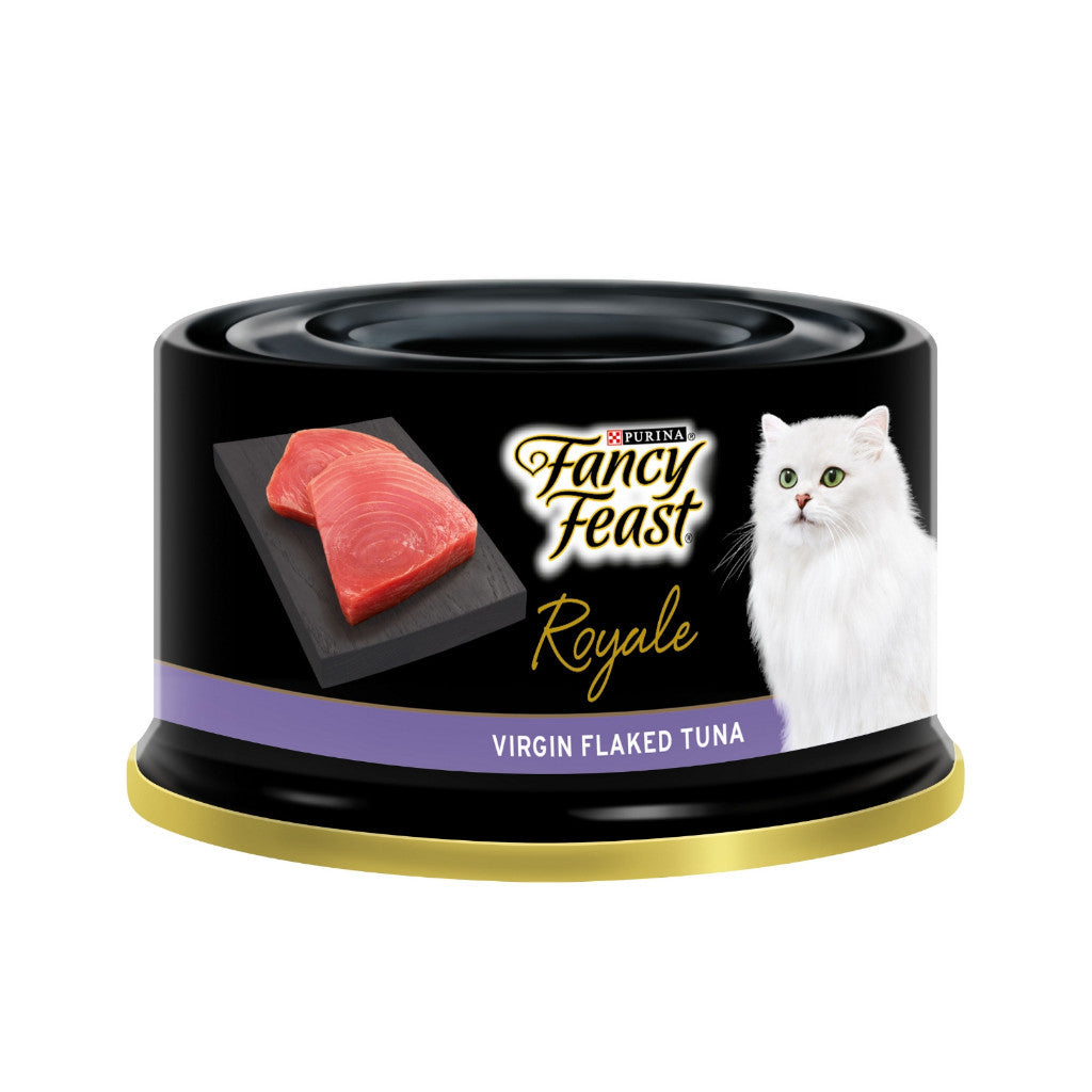 Fancy Feast Royale Wet Cat Food 85g - Premium Gourmet Meal, Complete & Balanced Virgin Flaked Tuna