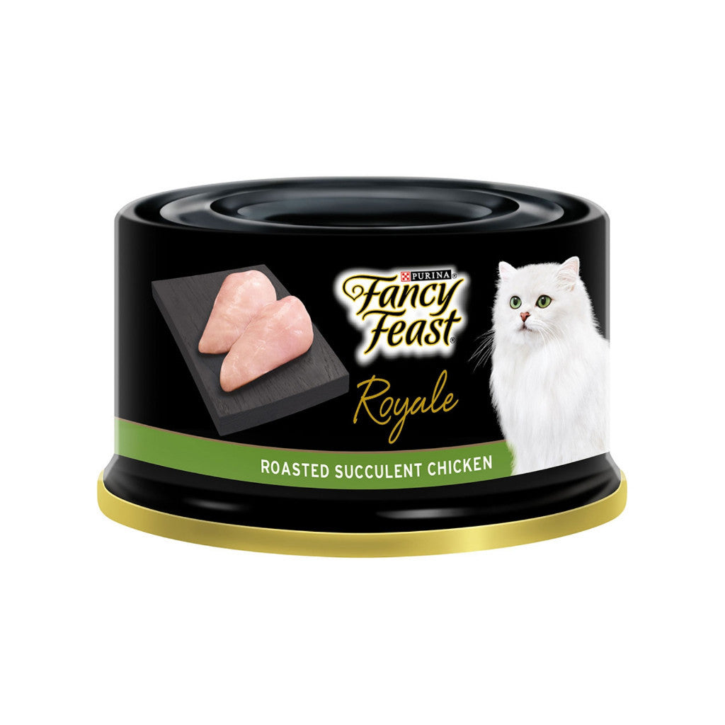 Fancy Feast Royale Wet Cat Food 85g - Premium Gourmet Meal, Complete & Balanced Roasted Succulent Chicken
