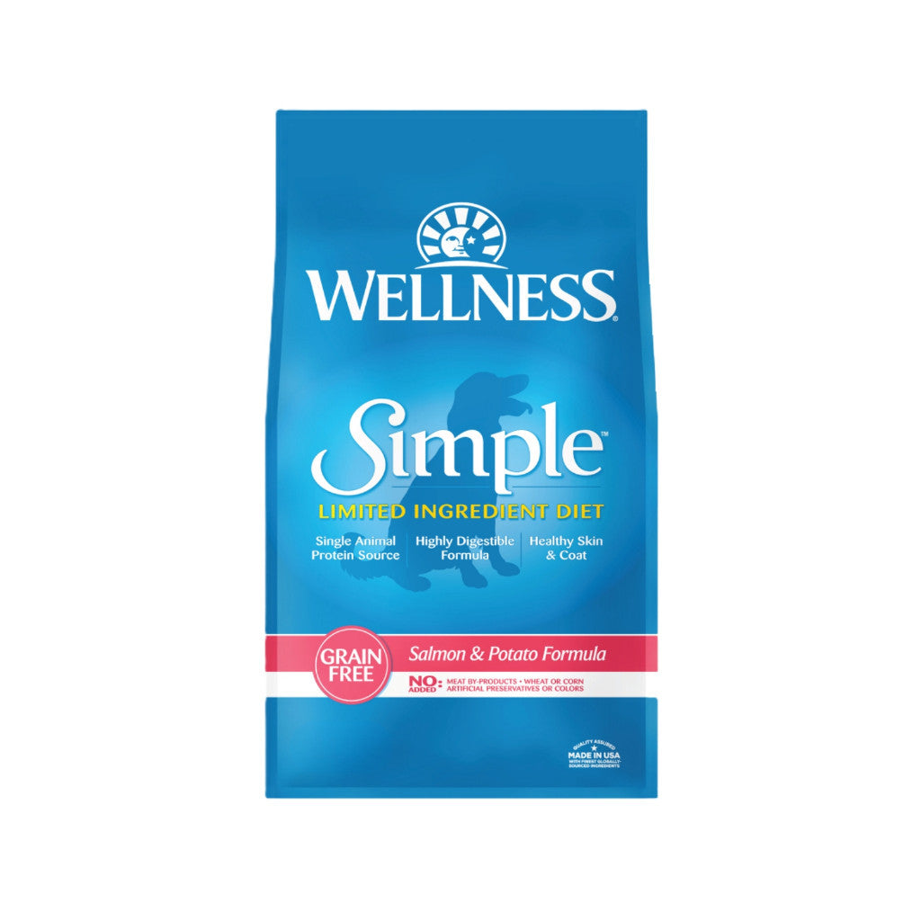 Wellness Simple Dry Dog Food 4lb-26lb - Limited Ingredient Diet, Protein Source, Digestive Support Salmon & Potato 4lb