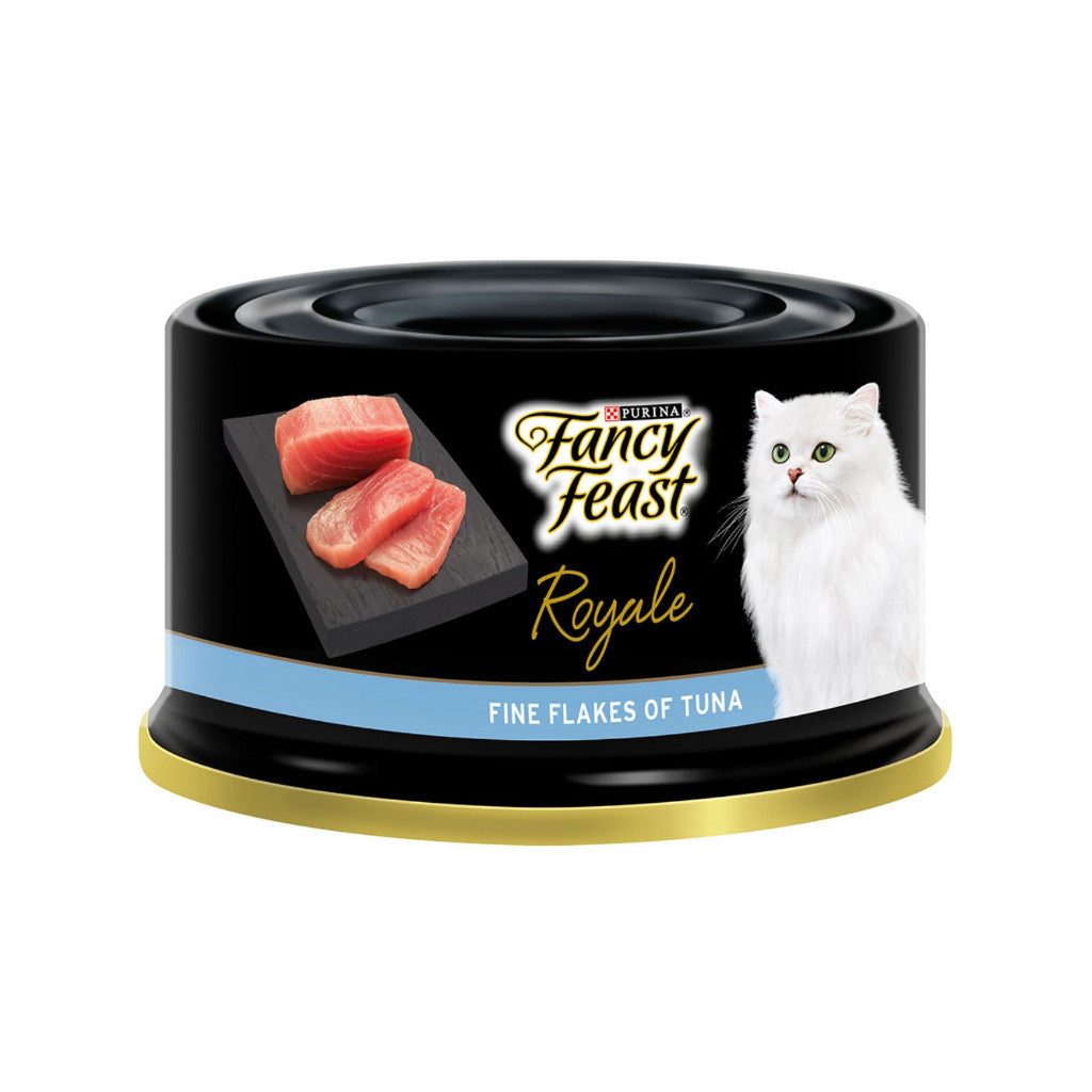 Fancy Feast Royale Wet Cat Food 85g - Premium Gourmet Meal, Complete & Balanced Fine Flakes Tuna