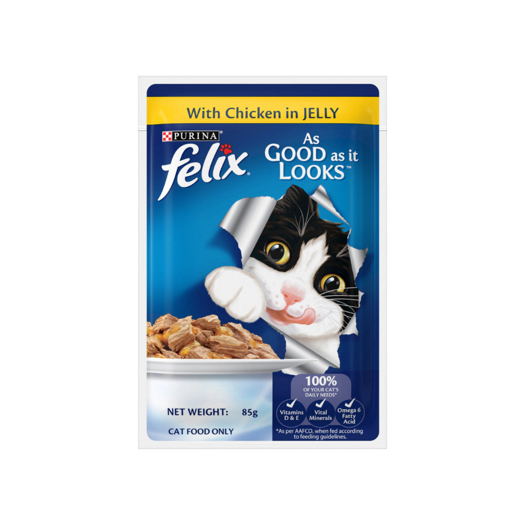 [Bundle of 24] Purina Felix As Good As It Looks 85g - Cat Wet Food In Jelly