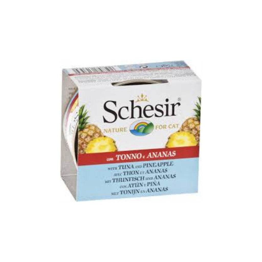 Schesir Canned Cat Food In Gravy & Jelly 70g–85g Fruits Tuna with Pineapple