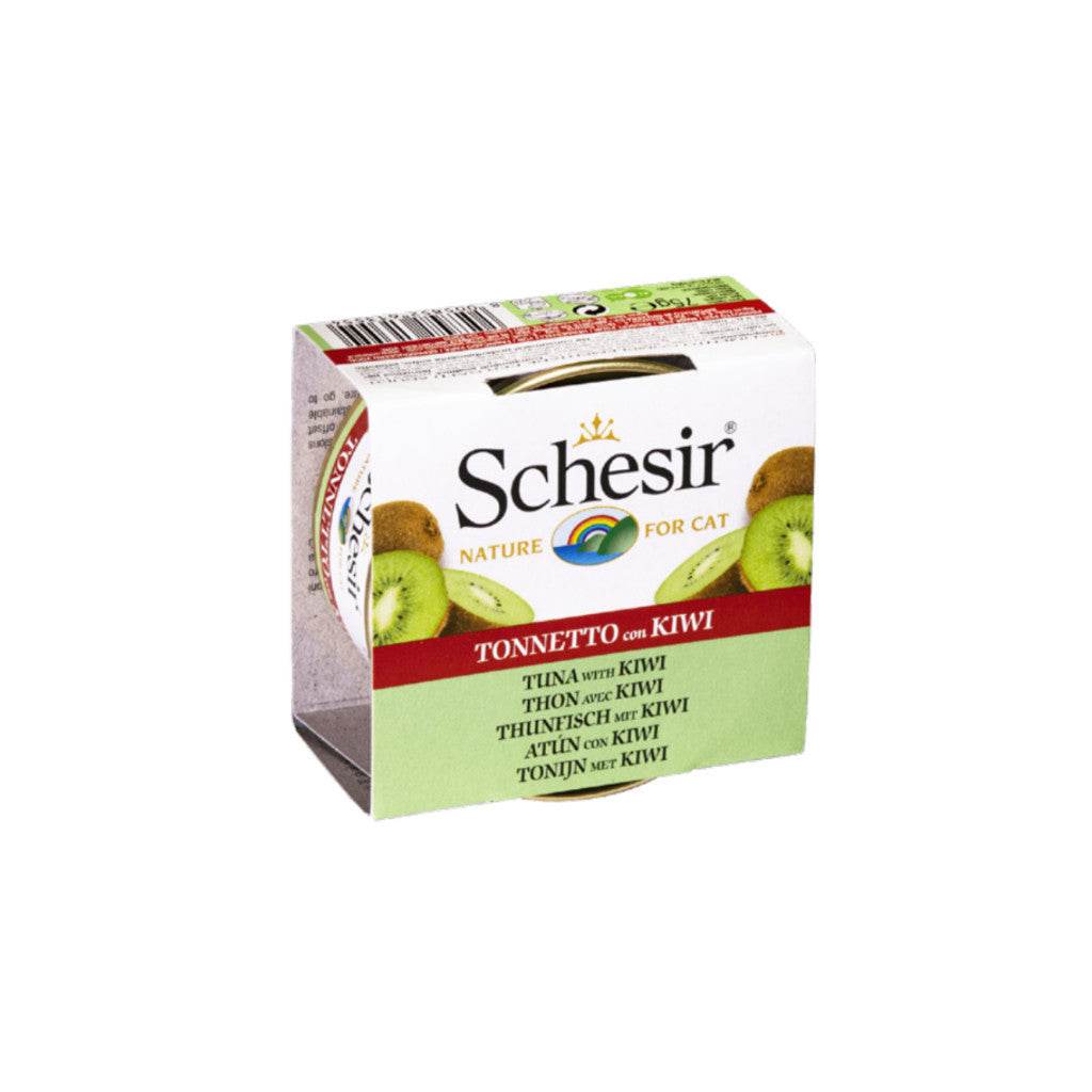 Schesir Canned Cat Food In Gravy & Jelly 70g–85g Fruits Tuna with Kiwi