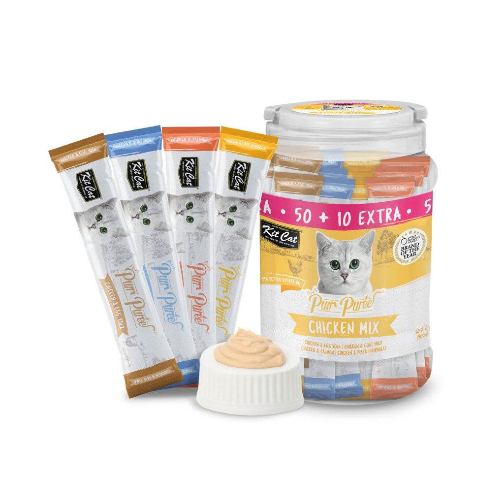 15g Kit Cat Purr Puree Tub Liquid Treats for Cats Chicken