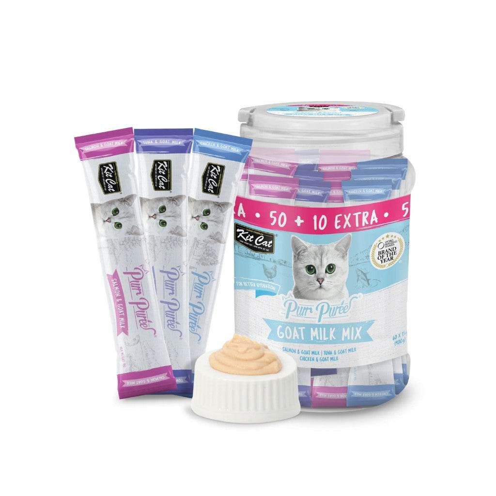 15g Kit Cat Purr Puree Tub Liquid Treats for Cats Goat Milk