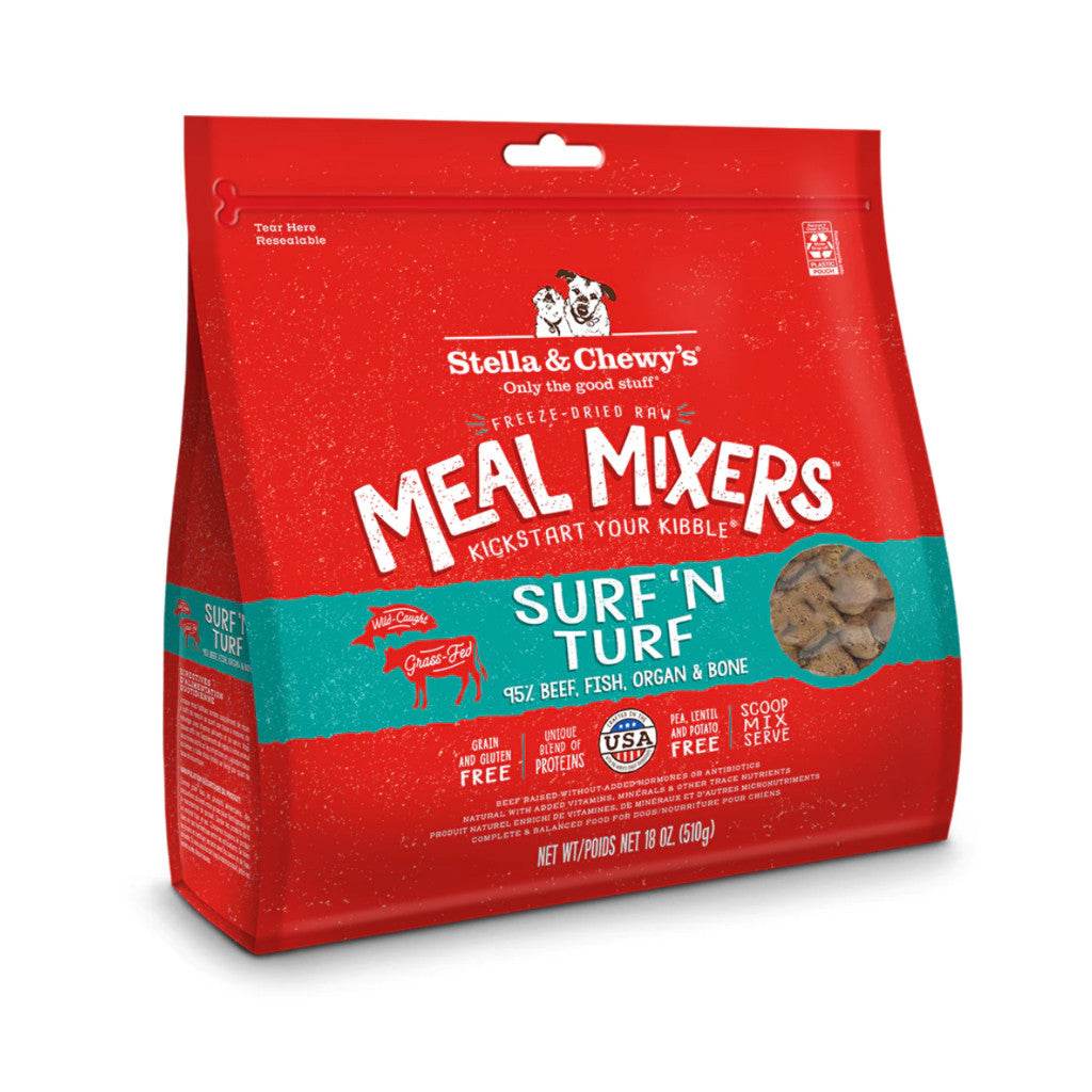 Stella & Chewy’s Freeze-Dried Raw Meal Mixers Surf n' Turf 18oz