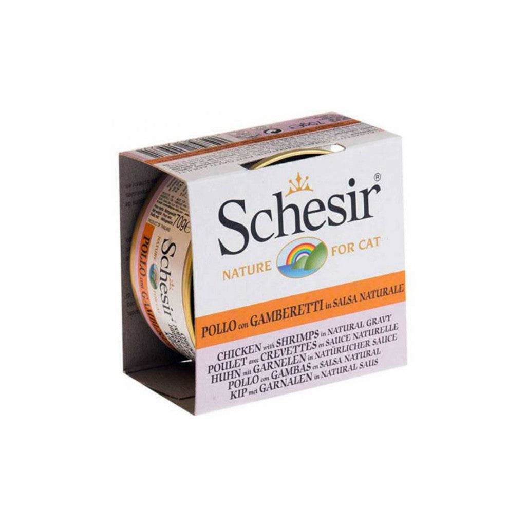 70g–85g Schesir Canned Cat Food In Gravy & Jelly Gravy Chick w Shrimp