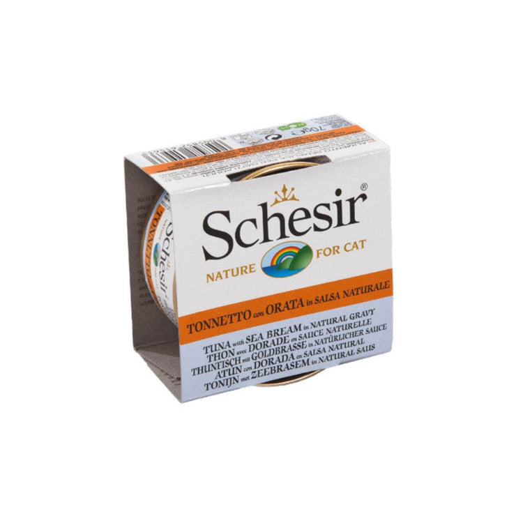 70g–85g Schesir Canned Cat Food In Gravy & Jelly GravyTuna w Seabream