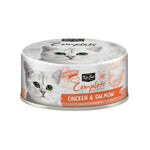 [Bundle of 24] Kit Cat Pure Complete Cuisine Wet Cat Food 70g - Complete & Balanced Meal Chicken & Salmon