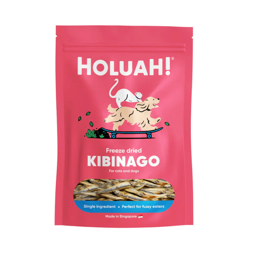 Holuah! Freeze Dried Single Ingredient Treats For Cats & Dogs 50g 70g - High Protein Real Meat Snack Kibinago