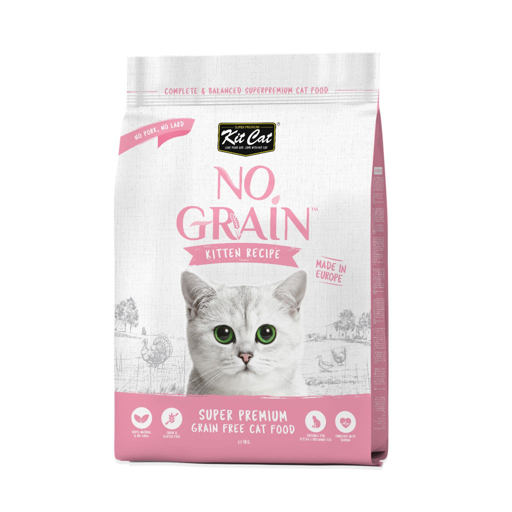 Kit Cat No Grain Dry Food for Cats 1kg / 5kg - Super Premium Grain Free Cat Food For Adult & Kitten Kitten 5kg