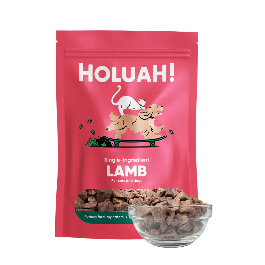 Holuah! Freeze Dried Single Ingredient Treats For Cats & Dogs 50g 70g - High Protein Real Meat Snack Lamb