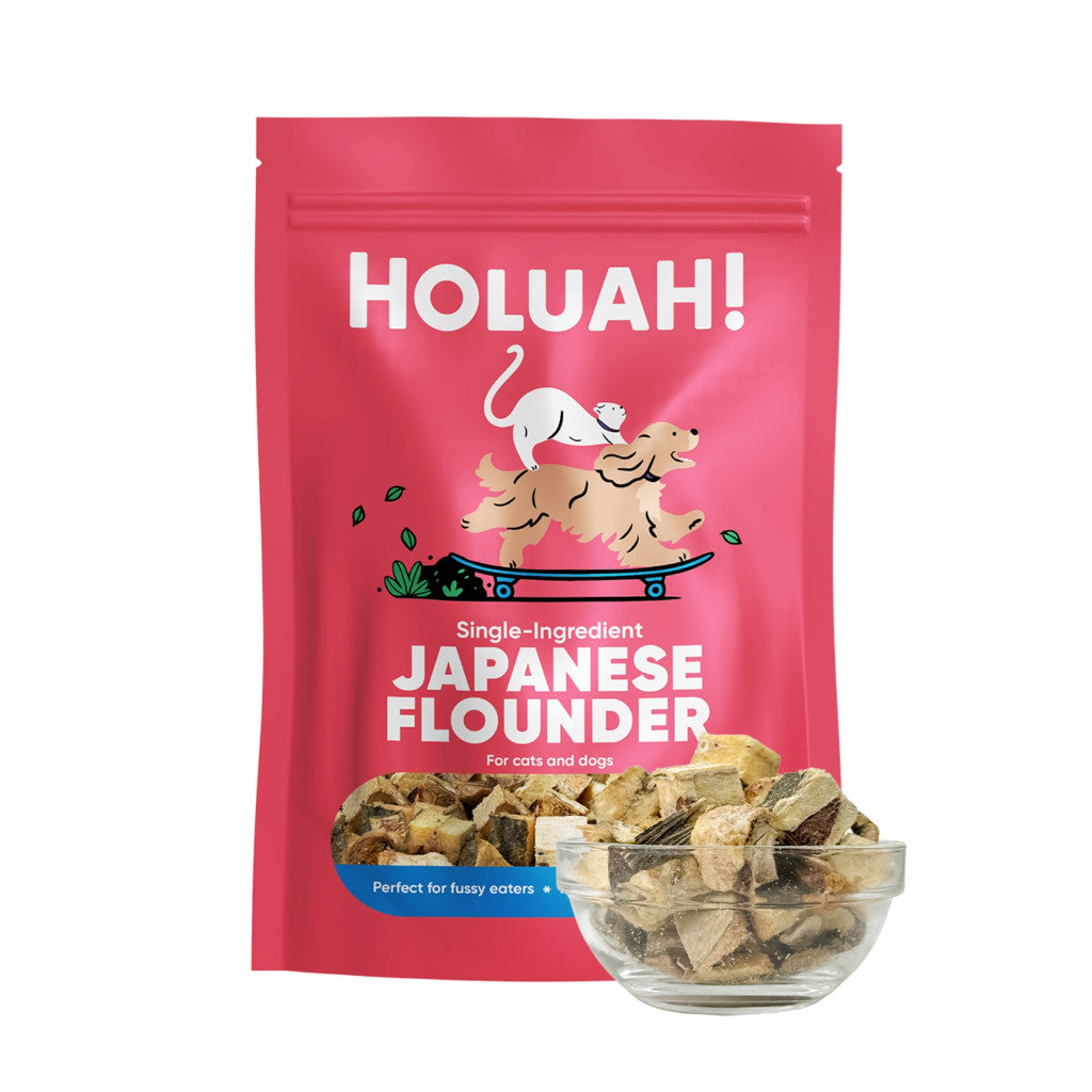 Holuah! Freeze Dried Single Ingredient Treats For Cats & Dogs 50g 70g - High Protein Real Meat Snack Japanese Flounder