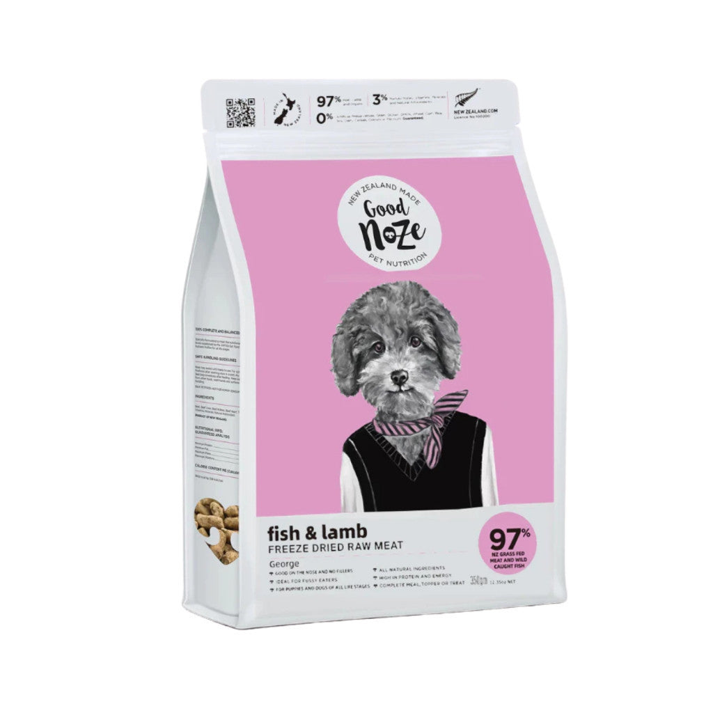 Good Noze Freeze-Dried Food 350g - For Cat & Dog Dog Fish & Lamb
