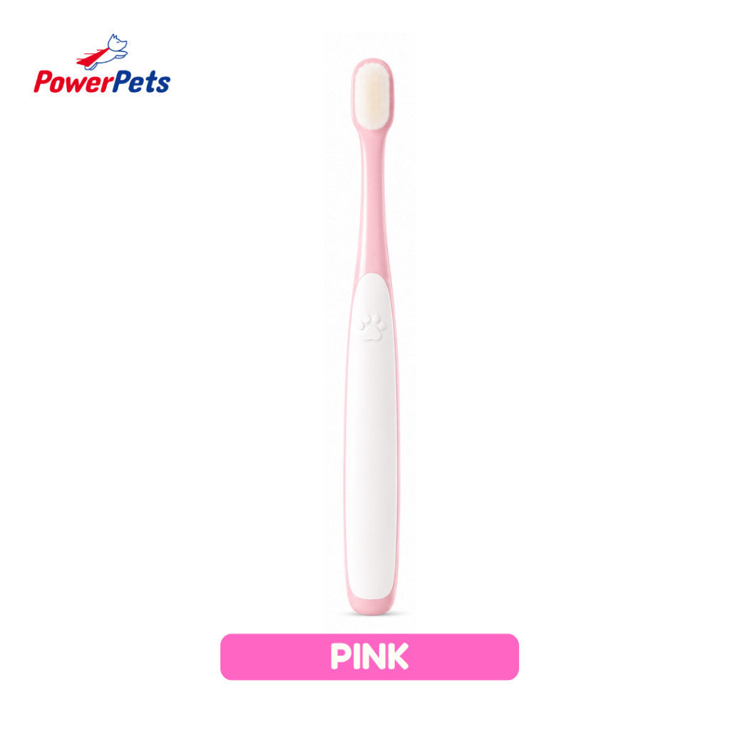PowerPets Pet Gentle Toothbrush - Reduce Plaque & Tartar Supports Healthier Gums & Freshens Breath Pink