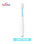 PowerPets Pet Gentle Toothbrush - Reduce Plaque & Tartar Supports Healthier Gums & Freshens Breath Light Blue