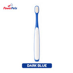 PowerPets Pet Gentle Toothbrush - Reduce Plaque & Tartar Supports Healthier Gums & Freshens Breath Dark Blue