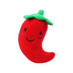 Squeaky Small Chew Soft Toy For Dogs - Plush Teething & Fun Training Toy Red Chilli