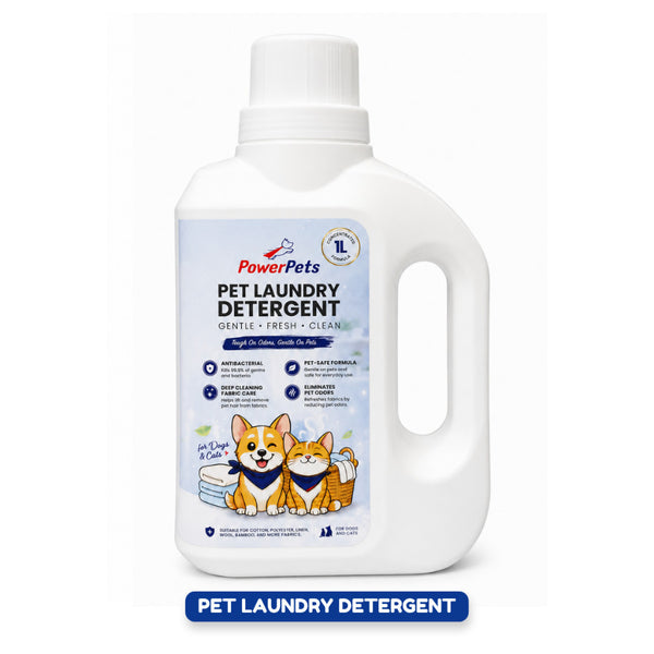 Powerpets Pet Laundry Detergent 1L - Antibacterial Deep Clean Eliminate Odors Fresh Scent Pet-Safe Laundry Detergent 1L
