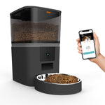 Automatic Pet Feeder 4L Smart Food Dispenser with Camera WiFi App Control 4L Black 1 Bowl