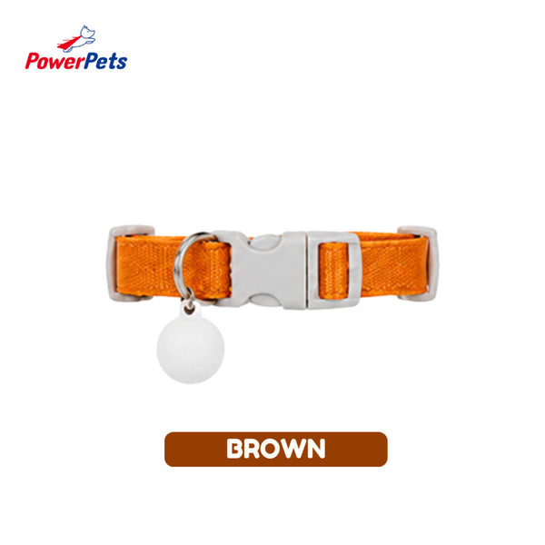PowerPets Pet Collar - Adjustable Fit Safety Buckle Quick Release Comfortable Premium Daily Wear