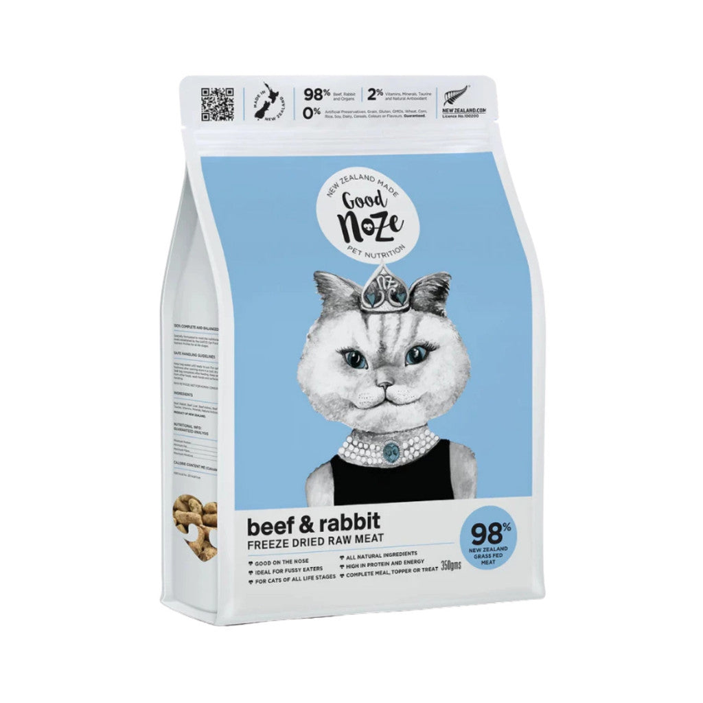 Good Noze Freeze-Dried Food 350g - For Cat & Dog Cat Beef & Rabbit