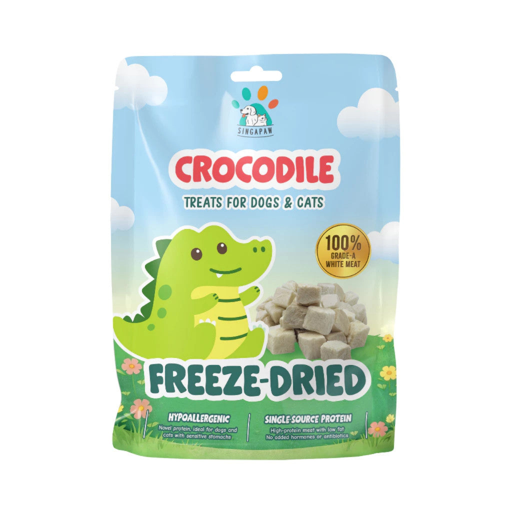 Singapaw Freeze Dried Exotic Pet Treats 50g - Single Ingredient 100% Real Meat Snacks for Dogs & Cats