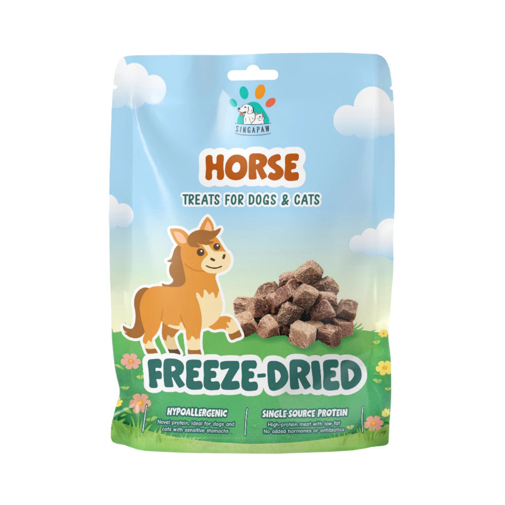 Singapaw Freeze Dried Exotic Pet Treats 50g - Single Ingredient 100% Real Meat Snacks for Dogs & Cats