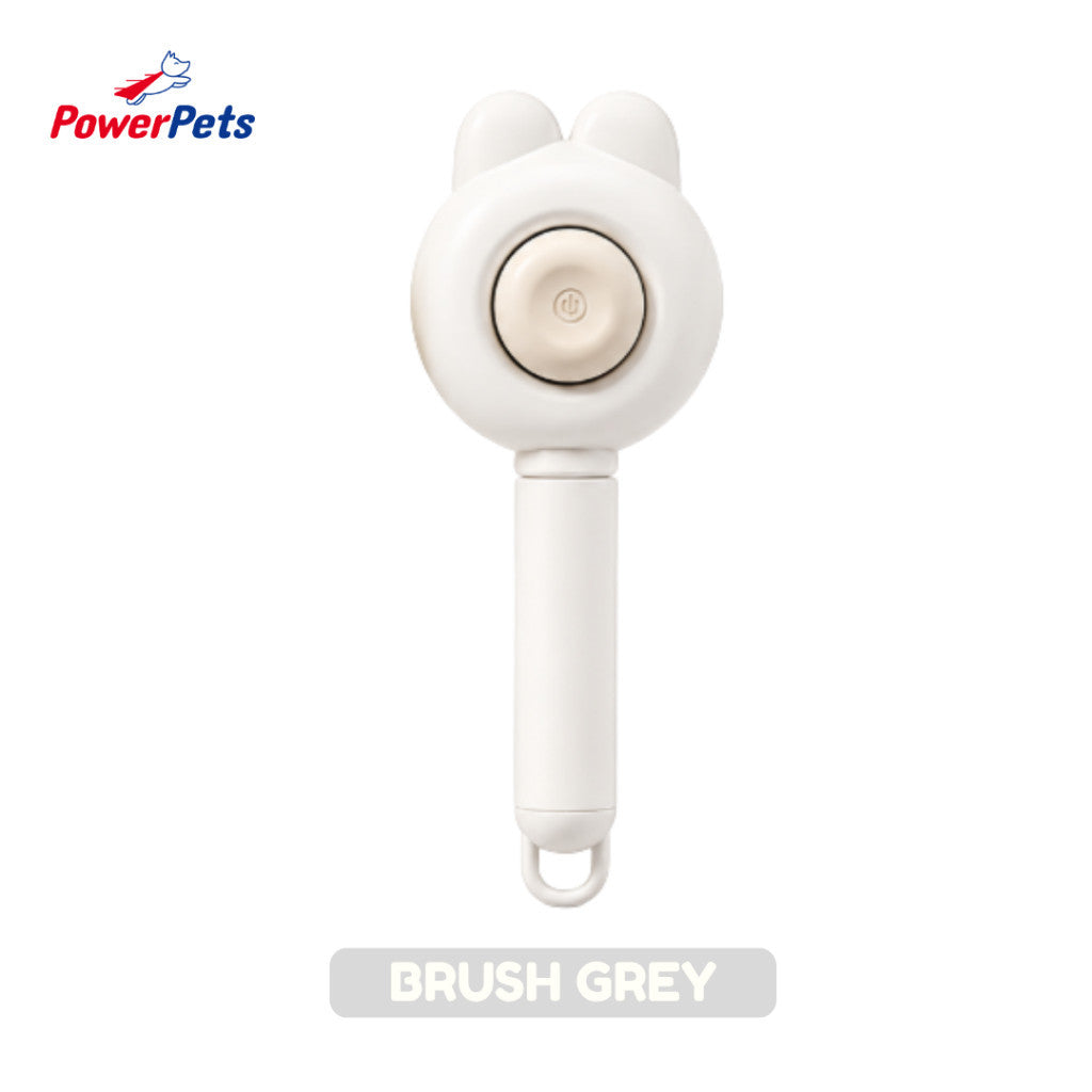 PowerPets Hair Comb & Hair Brush For Pets - Grooming Hair Care & Reduces Shedding Hair Brush (Grey)