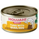Holuah Tuna in Gravy Can Cat Food 80g - Tender Tuna Chunks Complete & Balanced Food for Cats Tuna w Quail Egg